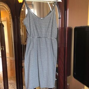 Classic Black and White Striped Dress NWOT